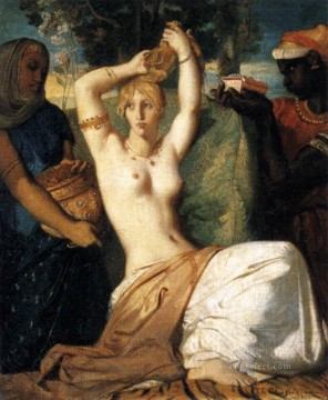 Théodore Chasseriau Painting - El baño de Esther romántico Theodore Chasseriau